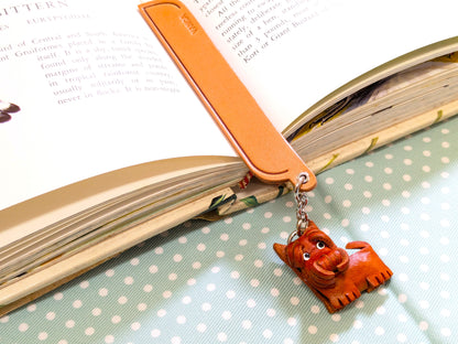 Cairn terrier Leather dog Charm Bookmarker