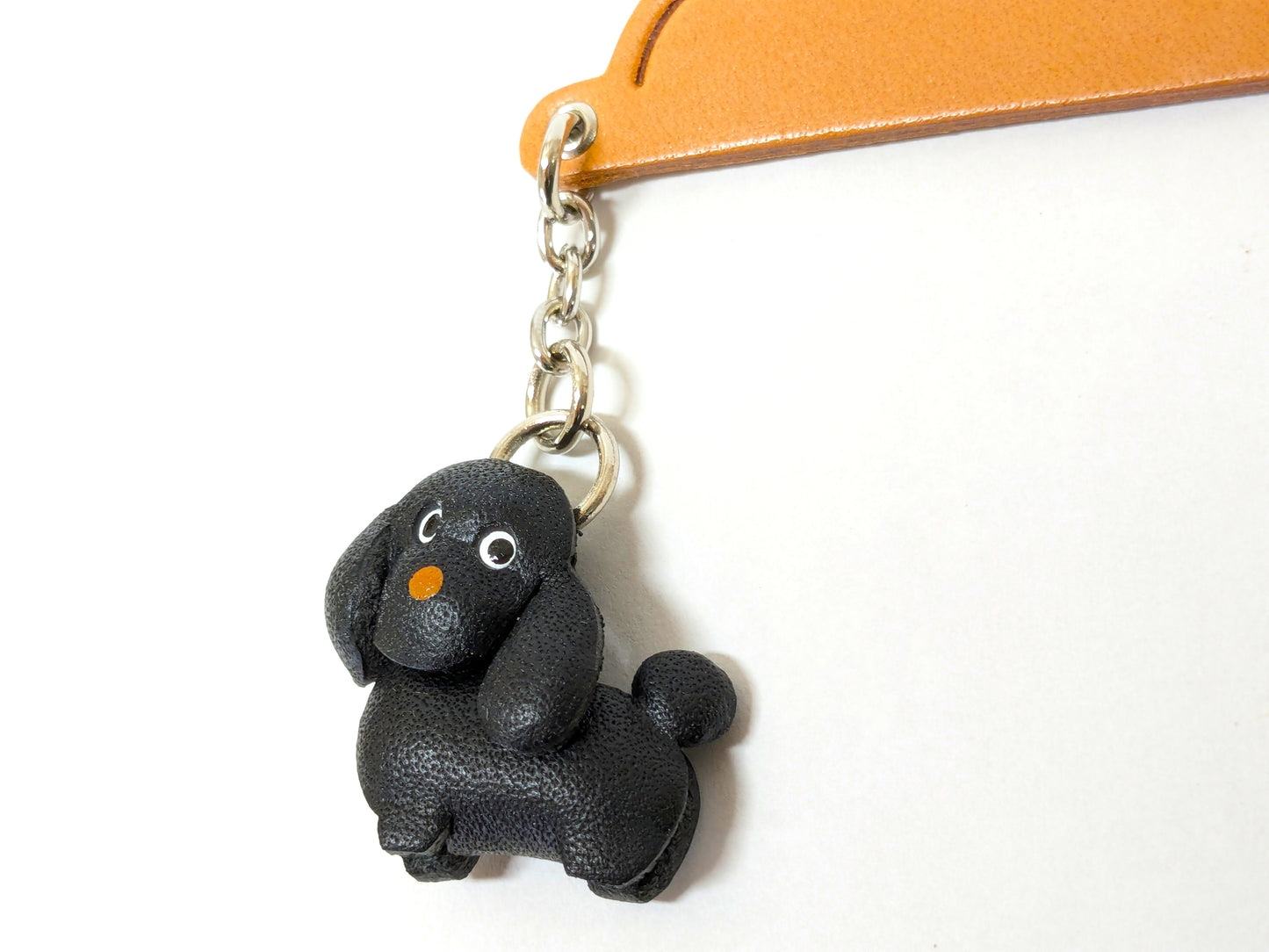 Toy poodle black Leather dog Charm Bookmarker