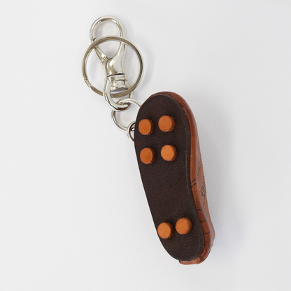 Soccer Shoe Handmade Leather Sports Keychain Bag Charm