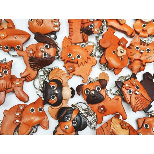 Pug Handmade Leather Dog/Bag Charm