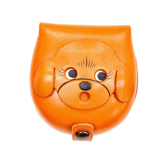 Toy poodle-brown Handmade Genuine Leather Animal Color Coin case/Purse #26092-1