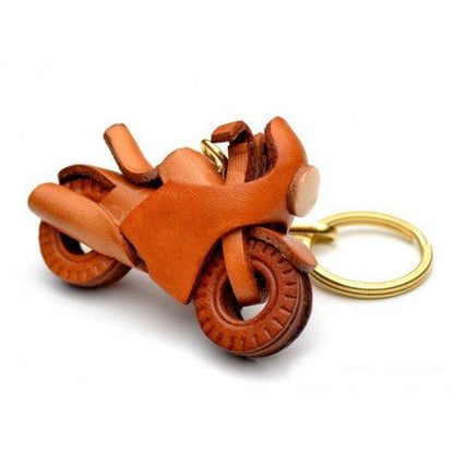 Racing Bike Leather Keychain(L)
