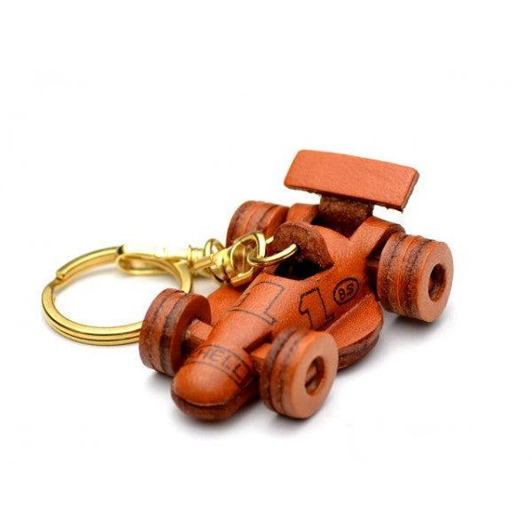 Formula-1 Racing Car Leather Keychain(L)