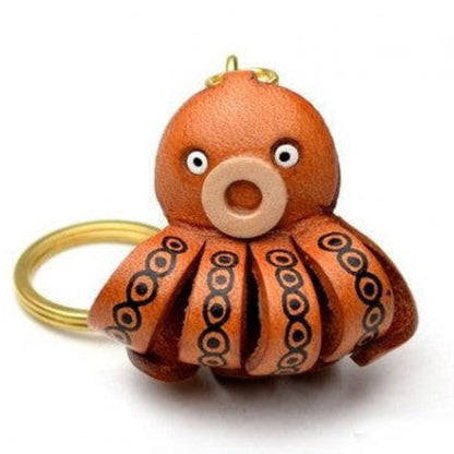 Octopus Leather Keychain(L)