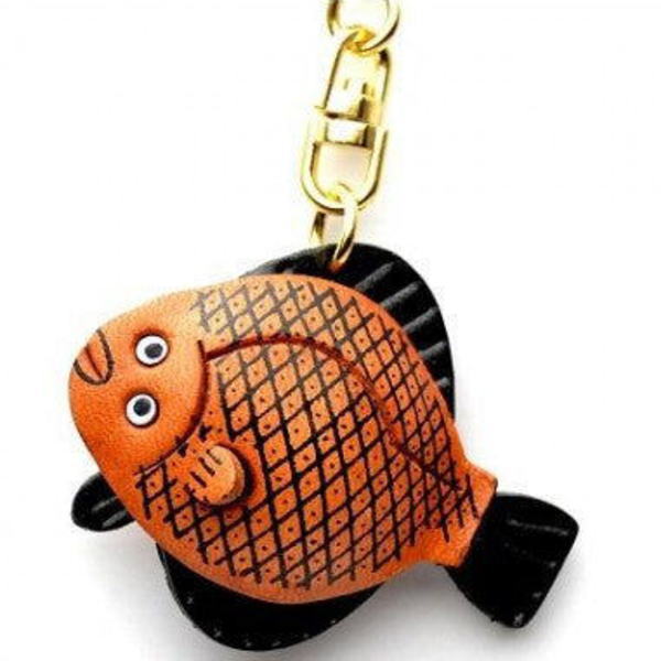 Flatfish Leather Keychain(L)