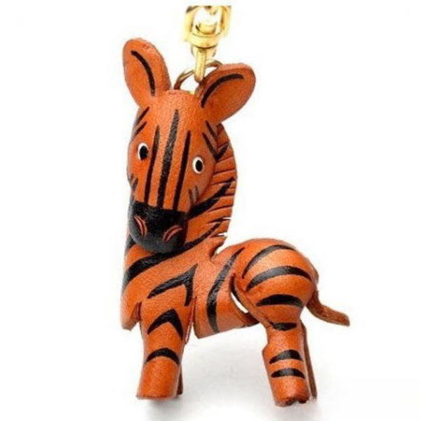 Zebra Leather Keychain(L)