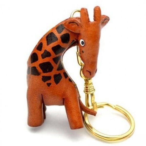 Giraffe Leather Keychain(L)