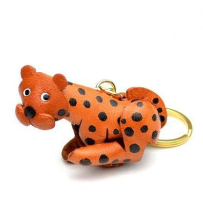 Leopard Leather Keychain(L)