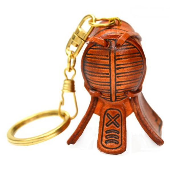 Kendo mask Leather Keychain(L)