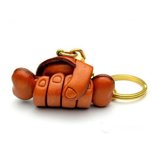 A Bone in Hand Leather Keychain(L)
