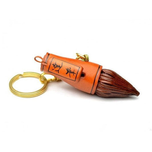 Calligraphy Brush Leather Keychain(L)