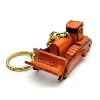 Bulldozer Leather Keychain(L)