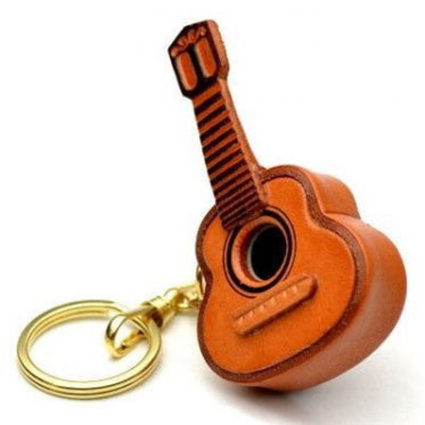 Guitar Leather Keychain(L)