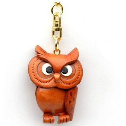 Owl Leather Keychain(L)