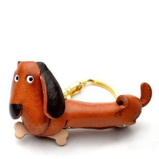 Skinny Dog Leather Keychain(L)