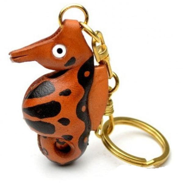 Sea Horse Leather Keychain(L)