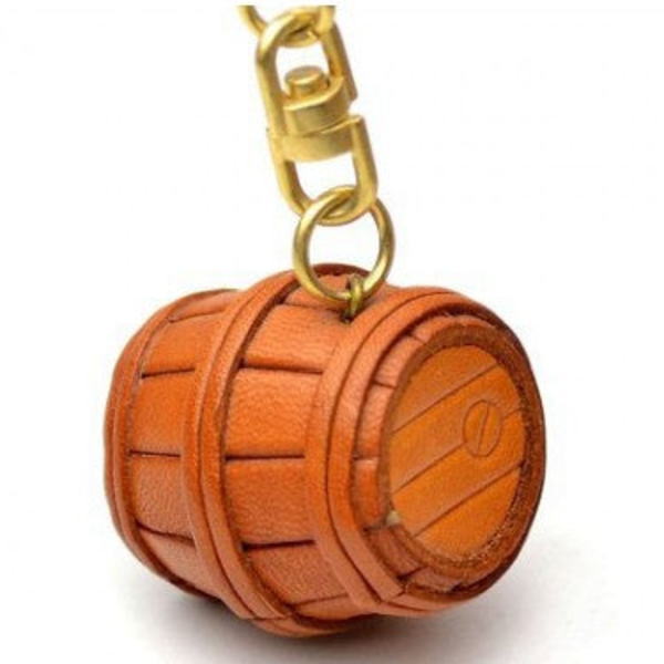 Barrel Leather Keychain(L)