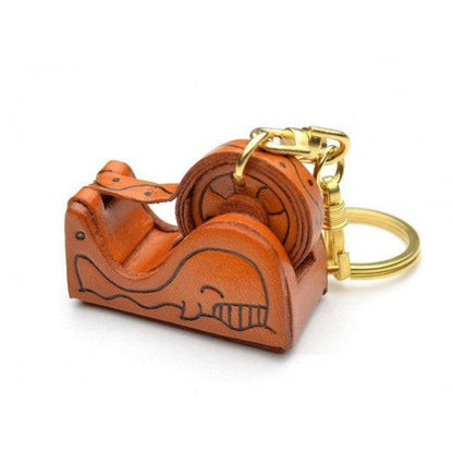 Tape Dispenser Leather Keychain(L)