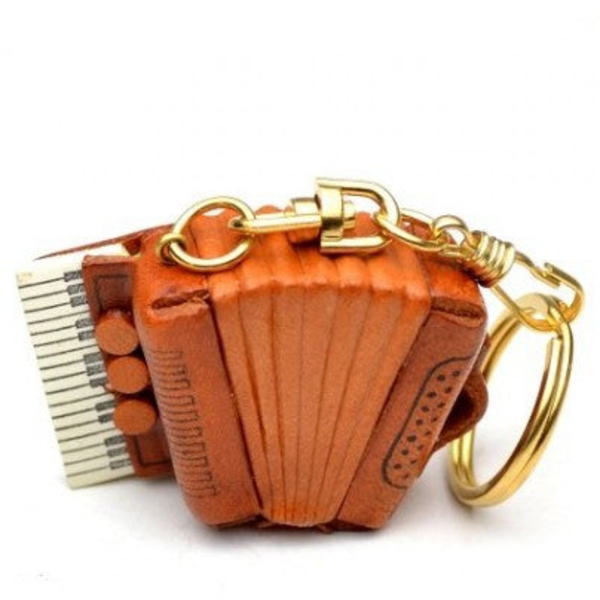 Accordion Leather Keychain(L)