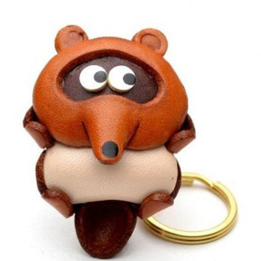 Raccoon Dog Leather Keychain(L)