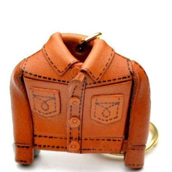 Jeans Jacket Leather Keychain(L)