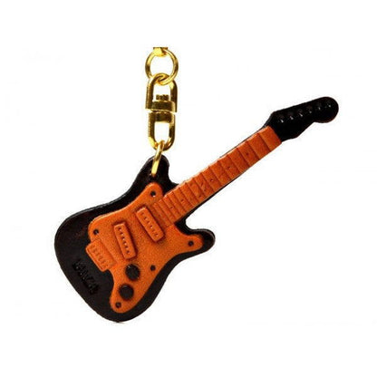 Electric Guitar Leather Keychain(L)