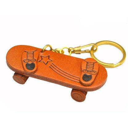 Skate Board Leather Keychain(L)