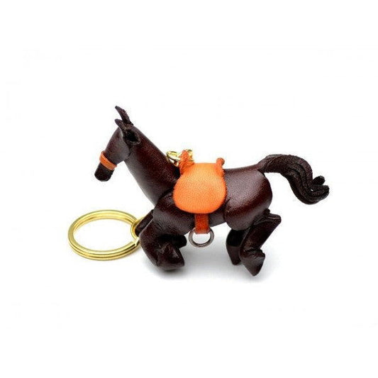 Galloping Horse Leather Keychain(L)