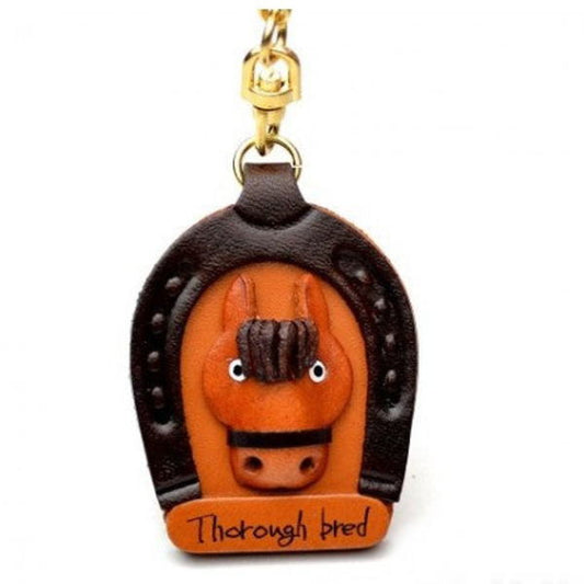 Horse Shoe Leather Keychain(L)