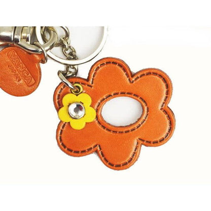 Symbols  "Flower" Leather Keychain Bag Charm