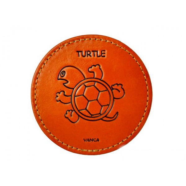 Leather Coaster Turtle