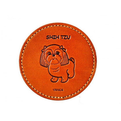 Leather Coaster Shi Tzu