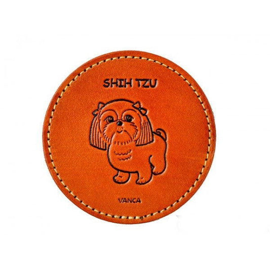 Leather Coaster Shi Tzu