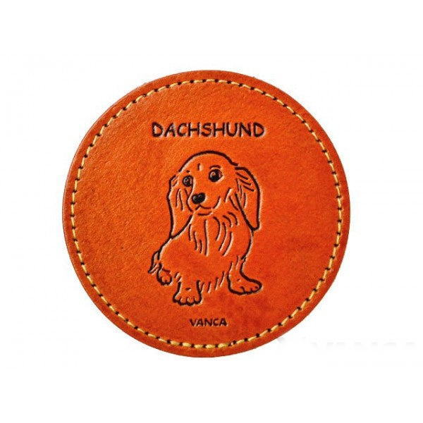 Leather Coaster Dachshund Longhair