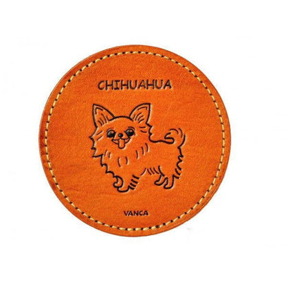 Leather Coaster Chihuahua Long Haird