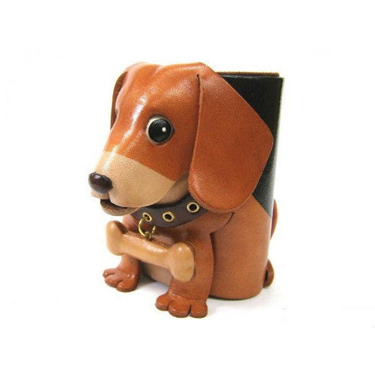 Beagle Handmade Leather Dog Eyeglasses Holder/Stand #26201
