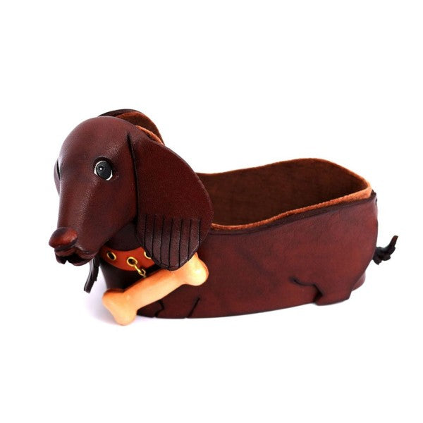 Dachshund Handmade Leather Eyeglasses Holder/Stand #26204