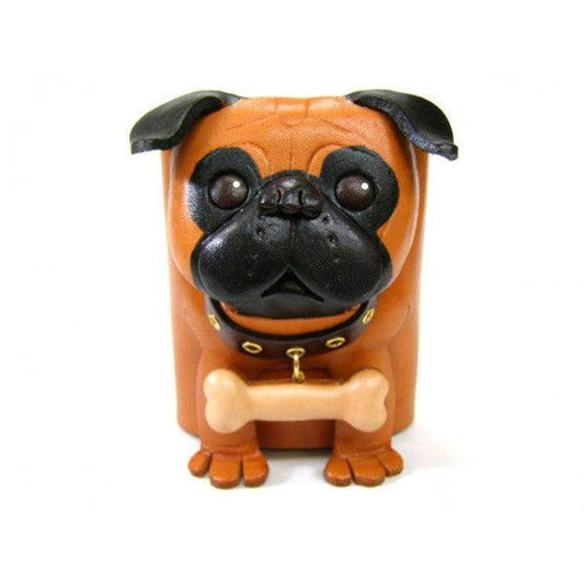 Pug Handmade Leather Dog Eyeglasses Holder/Stand #26211