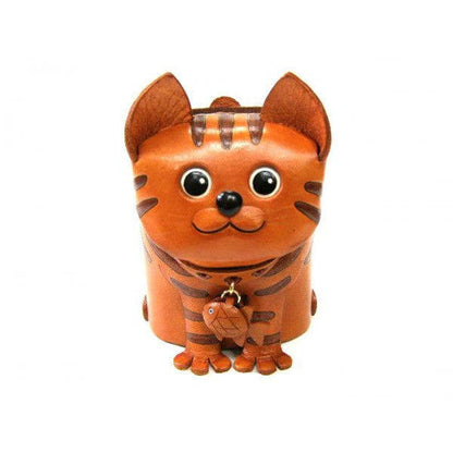Tabby Cat Handmade Leather Eyeglasses Holder/Stand #26202