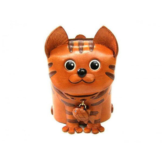 Tabby Cat Handmade Leather Eyeglasses Holder/Stand #26202