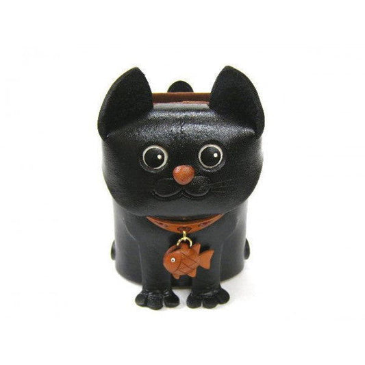 Black Cat Handmade Leather Eyeglasses Holder/Stand #26203