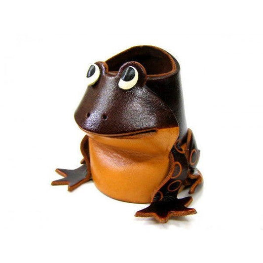 Frog Handmade Leather Animal Eyeglasses Holder/Stand #26216