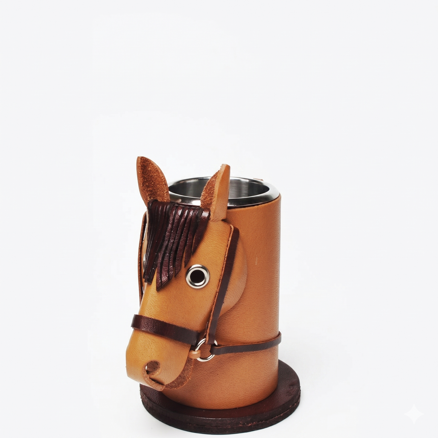 Horse Leather Pen stand