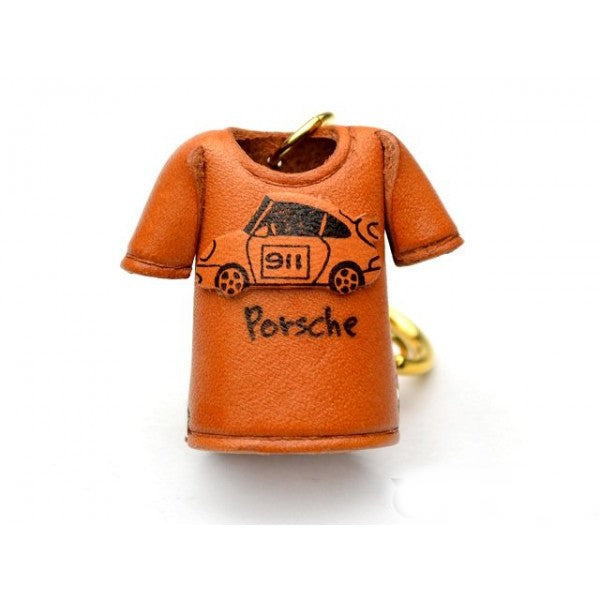 Porsche T-shirt Leather Keychain