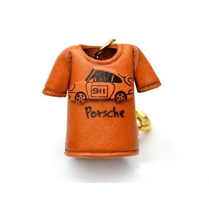 Porsche T-shirt Leather Keychain