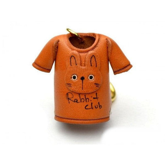 Rabbit T-shirt Leather Keychain