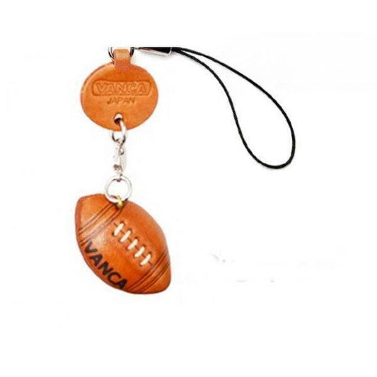 Rugby Ball/American Football Leather Cellularphone Charm