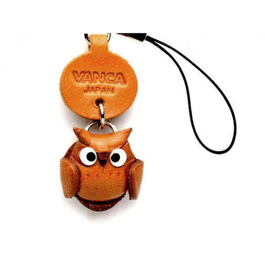 Owl Japanese Leather Cellularphone Charm Mascot