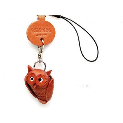Owl Japanese Leather Cellularphone Charm Goods