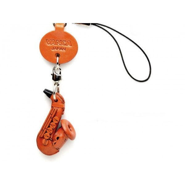 Saxophone Leather Cellularphone Charm